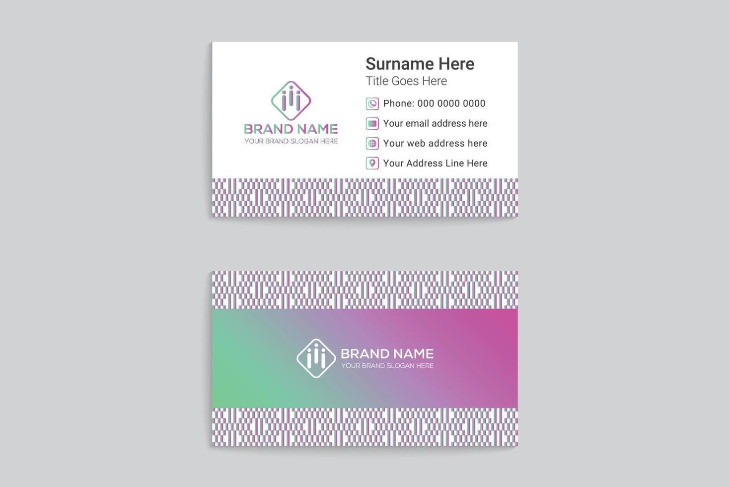 Modern professional business card design vector