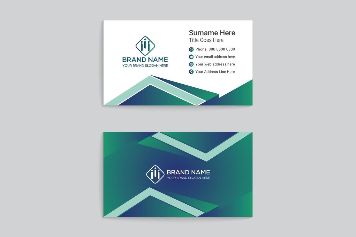 Stylish business card template vector