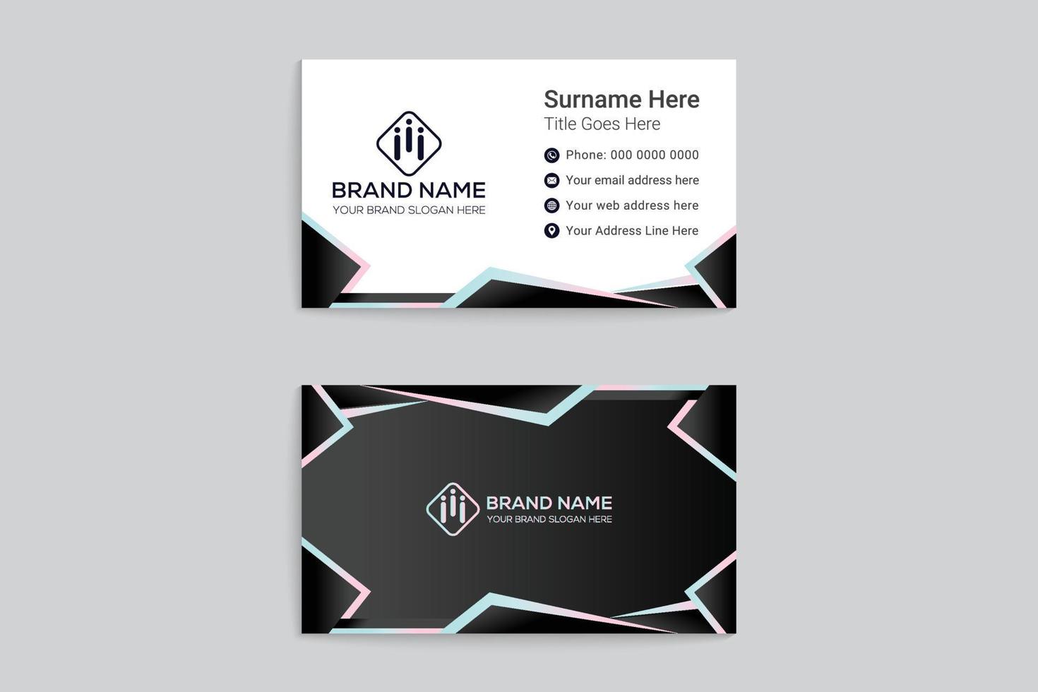 Luxury and modern business card mockup vector