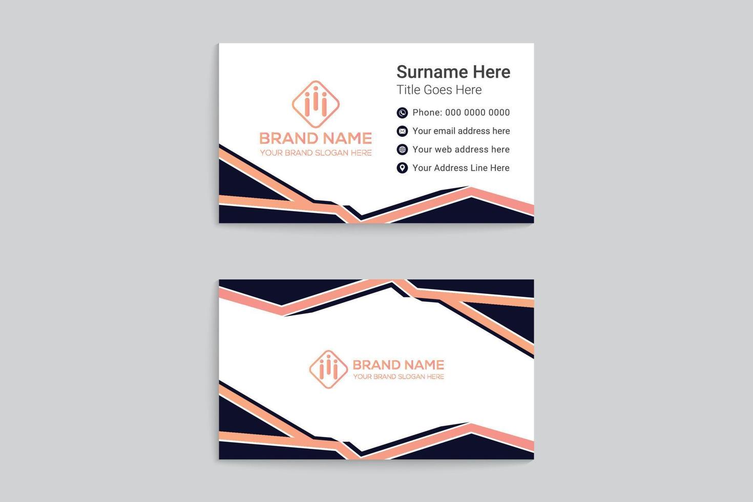 Clean style modern business card template vector