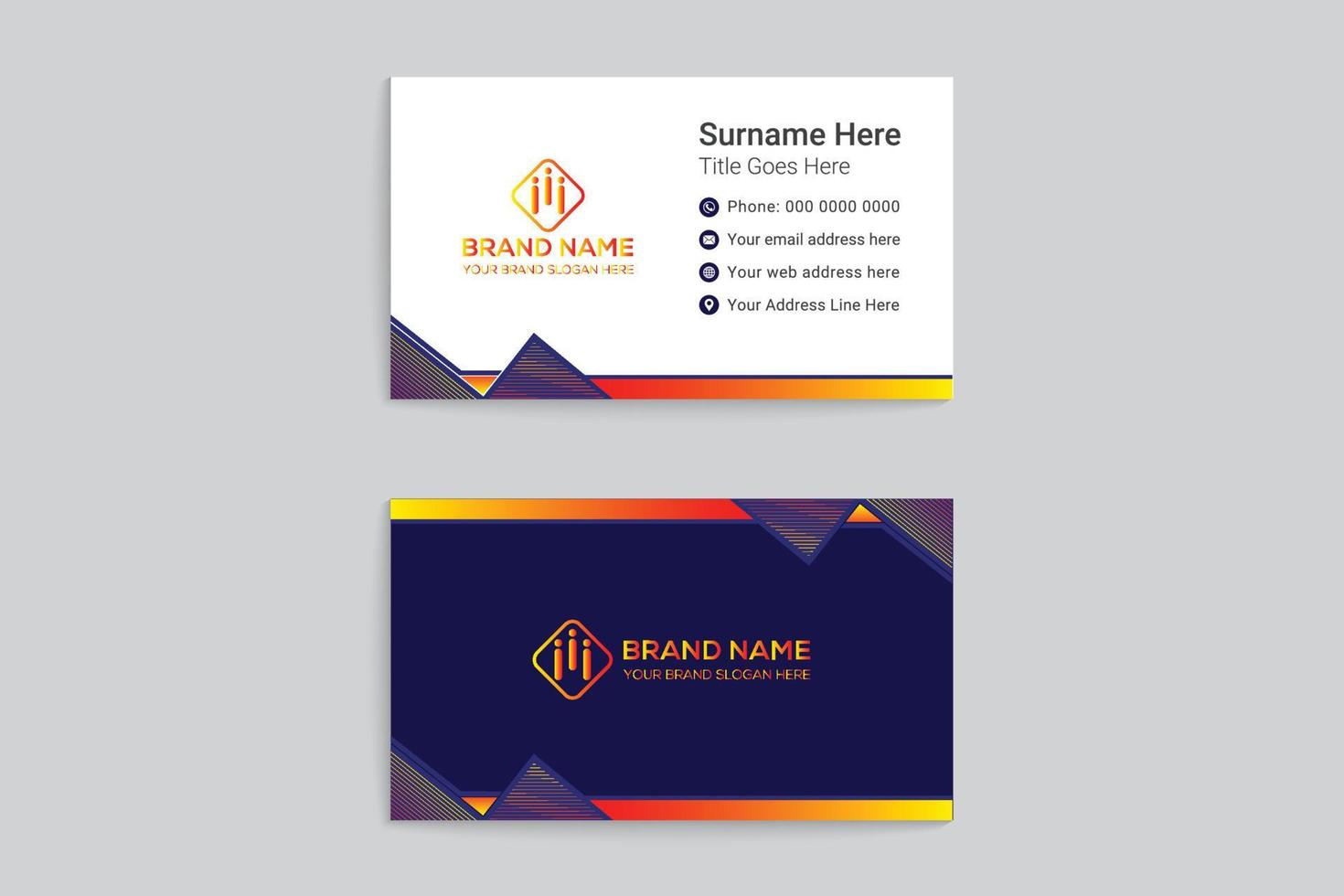 Simple business card template vector