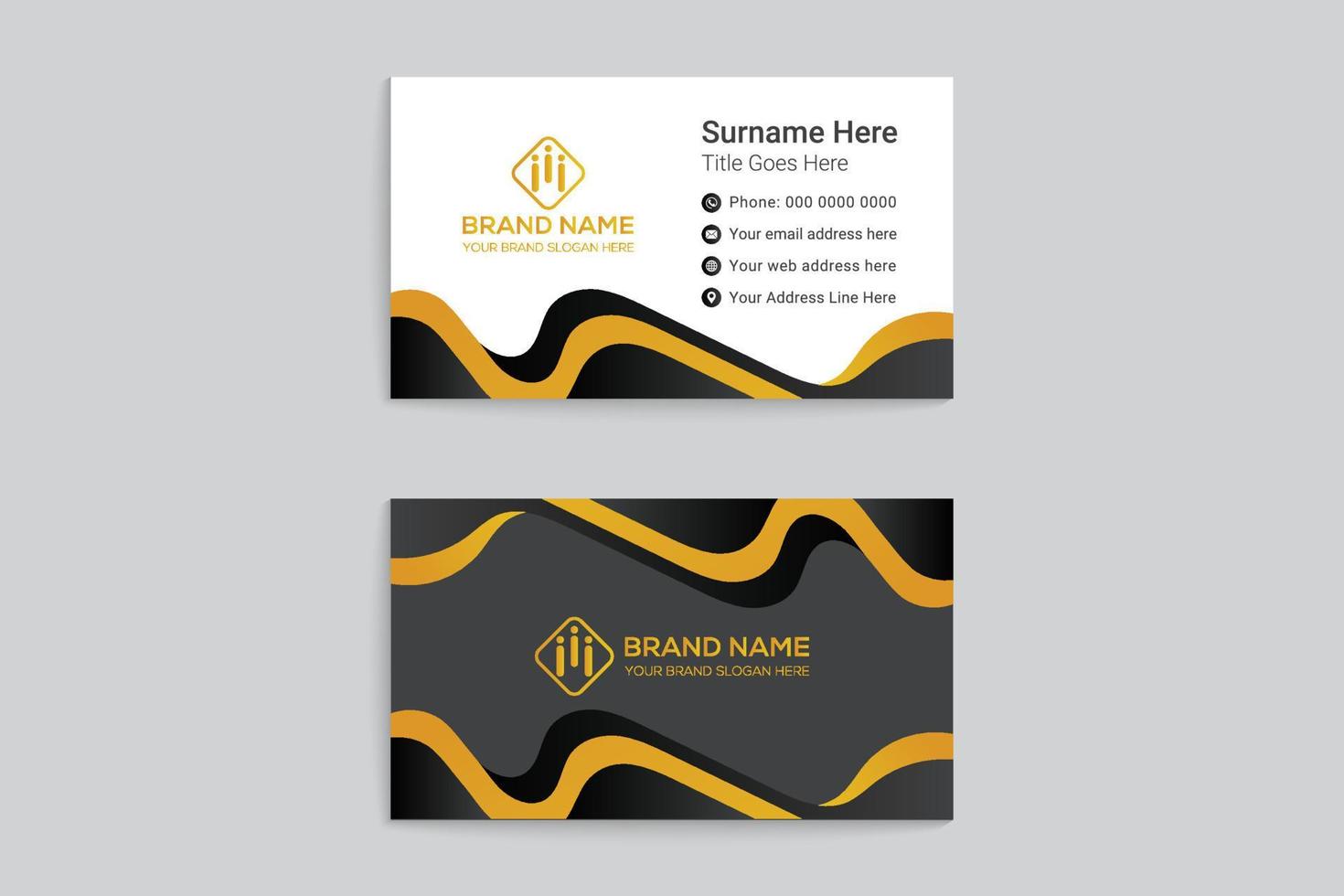 Colorful business card design vector