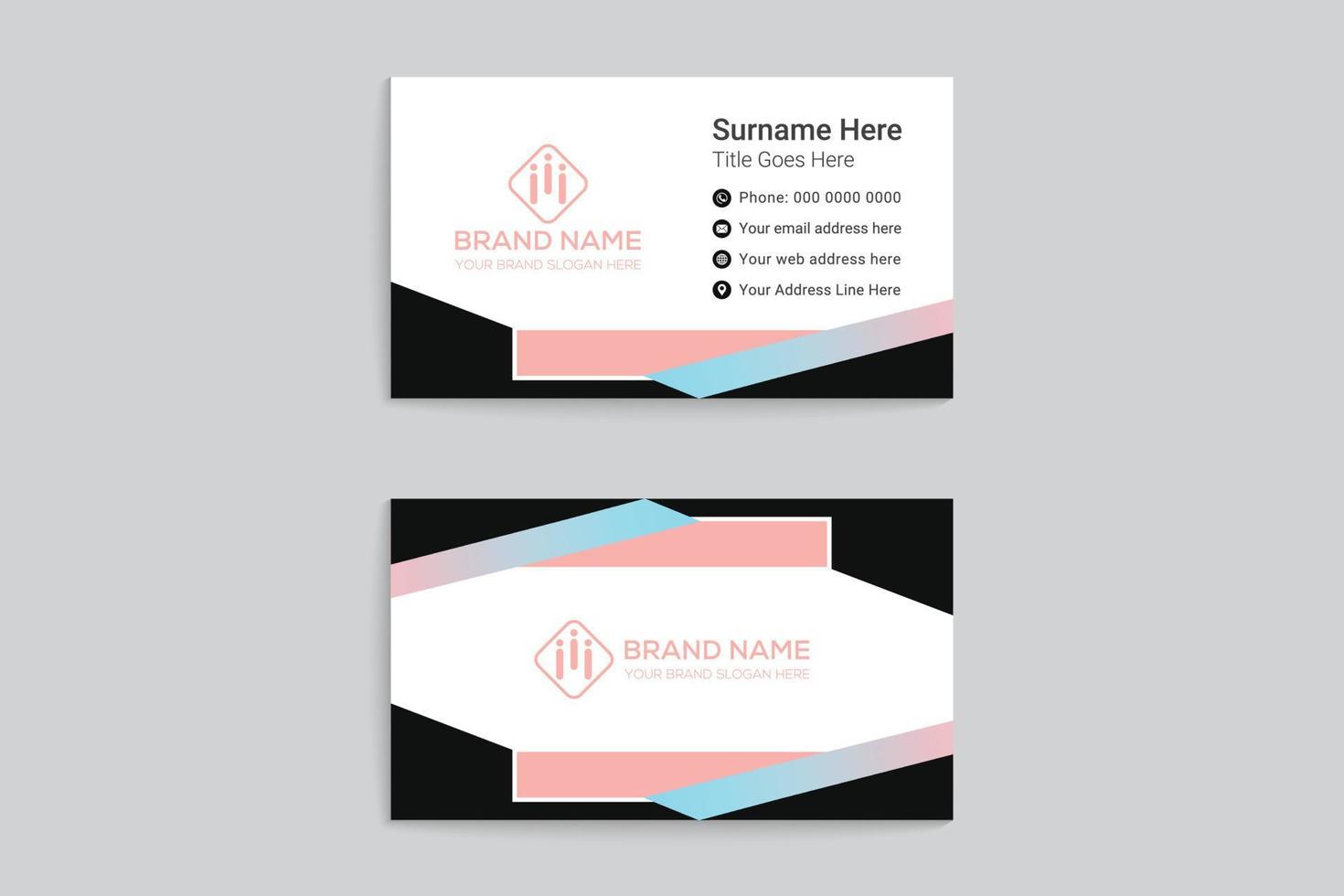 Business card design template vector