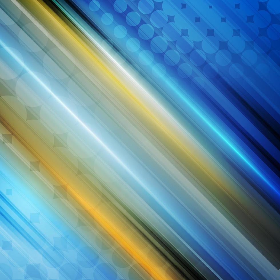 Glowing blue orange stripes abstract background vector