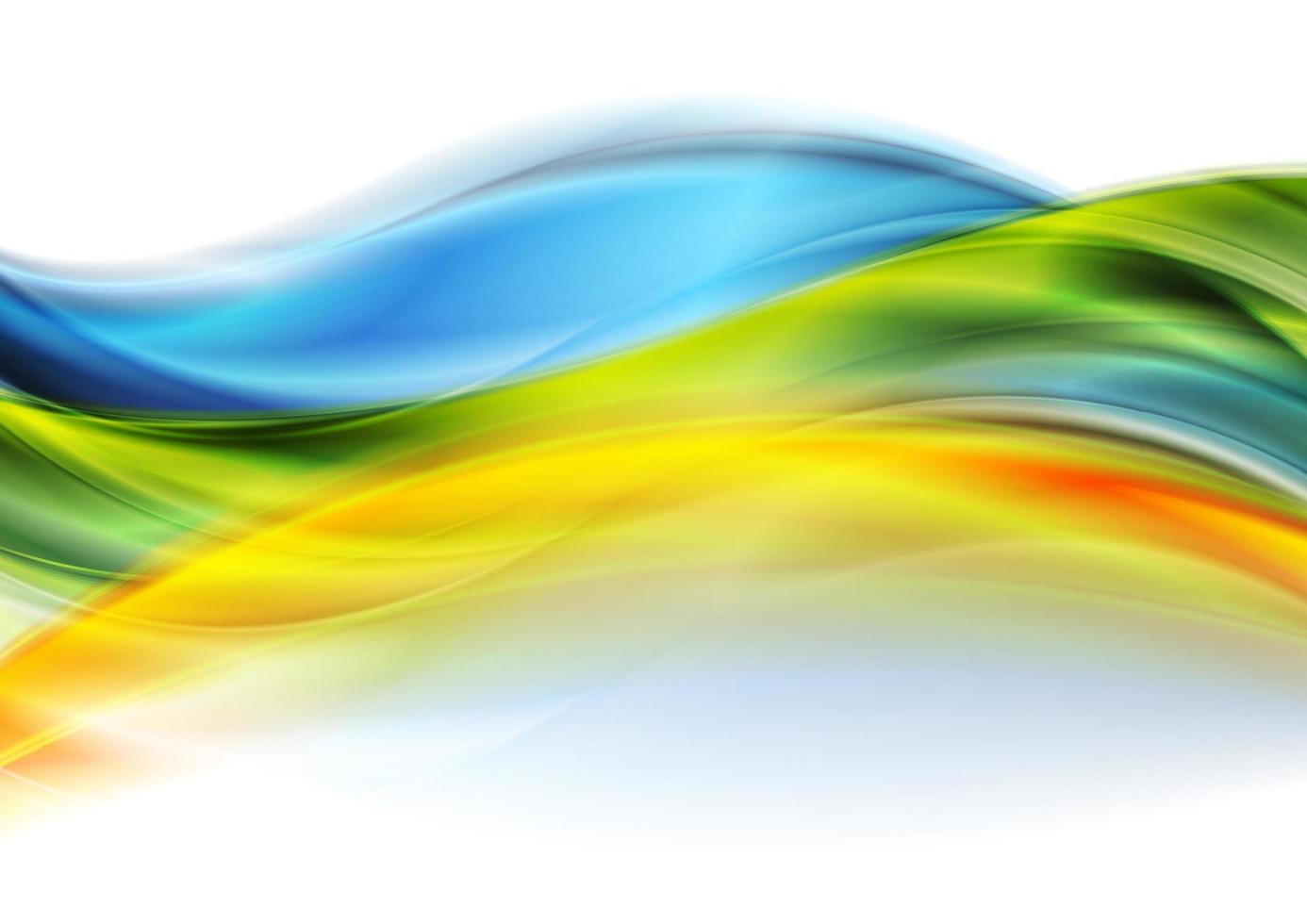 Colorful smooth blurred waves abstract background vector