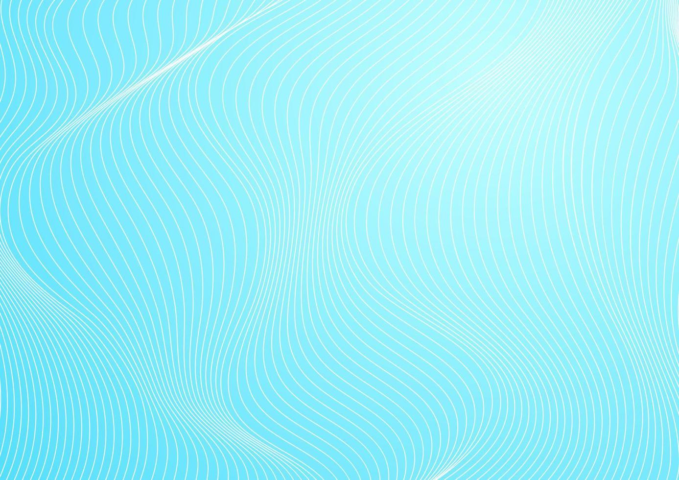 Abstract blue curved waves refraction vector background