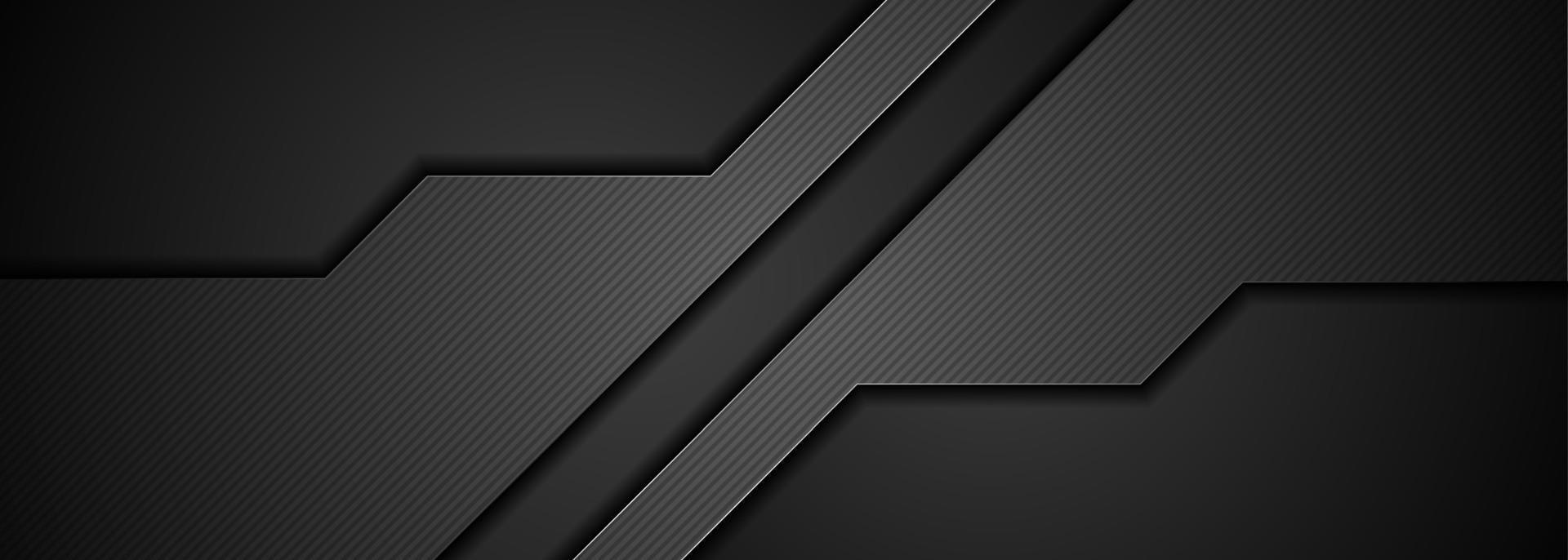 Abstract black concept tech banner design vector