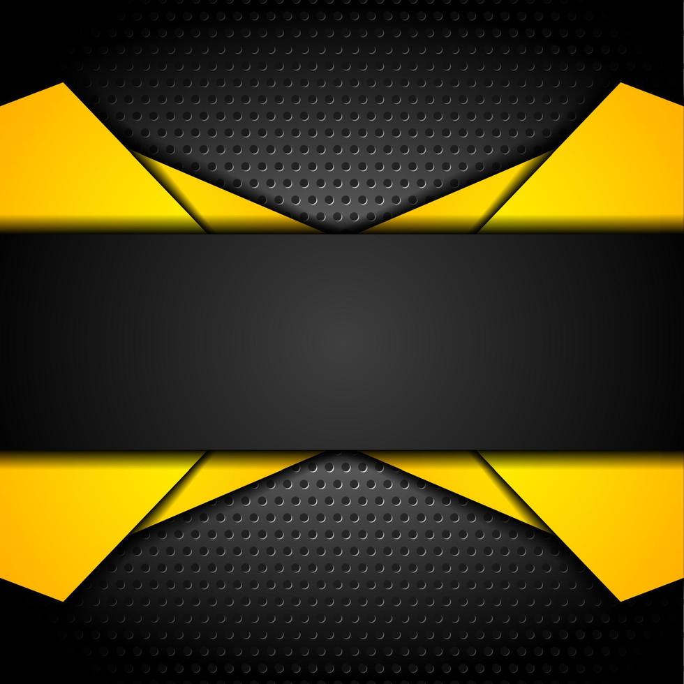 Black and orange design on metallic background vector