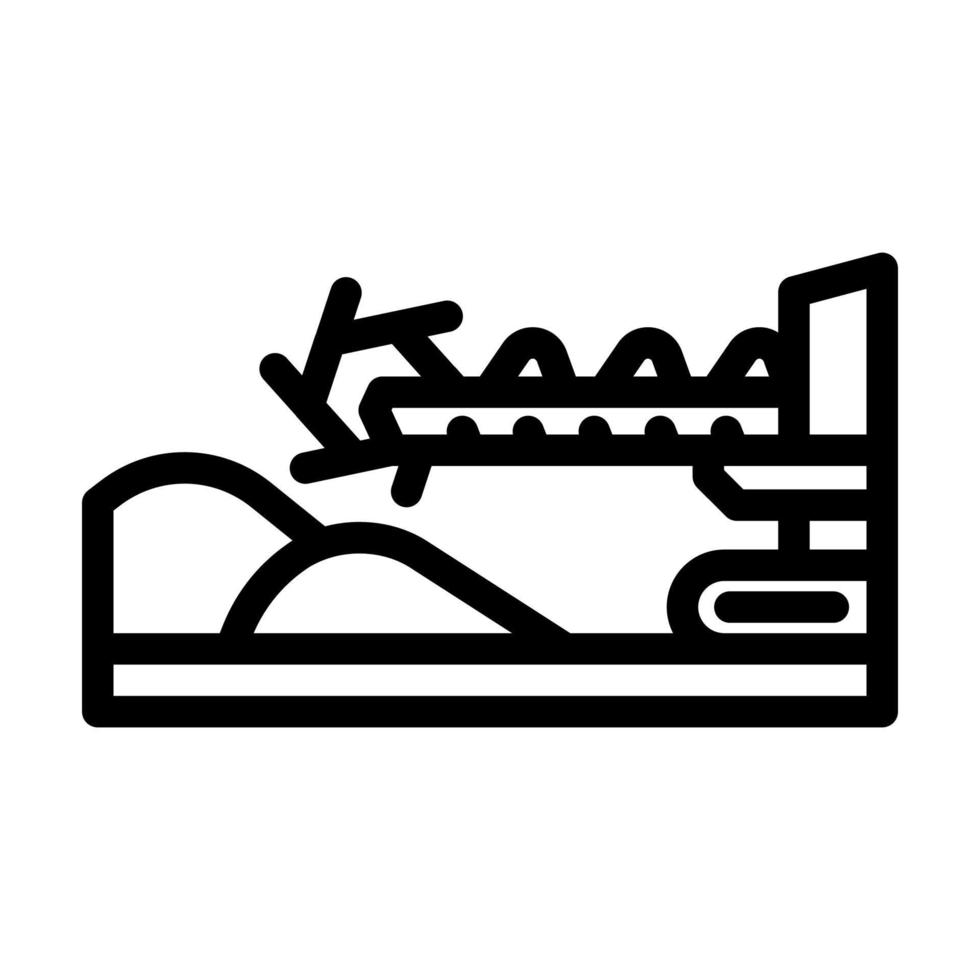 stacker reclaimer steel production line icon vector illustration