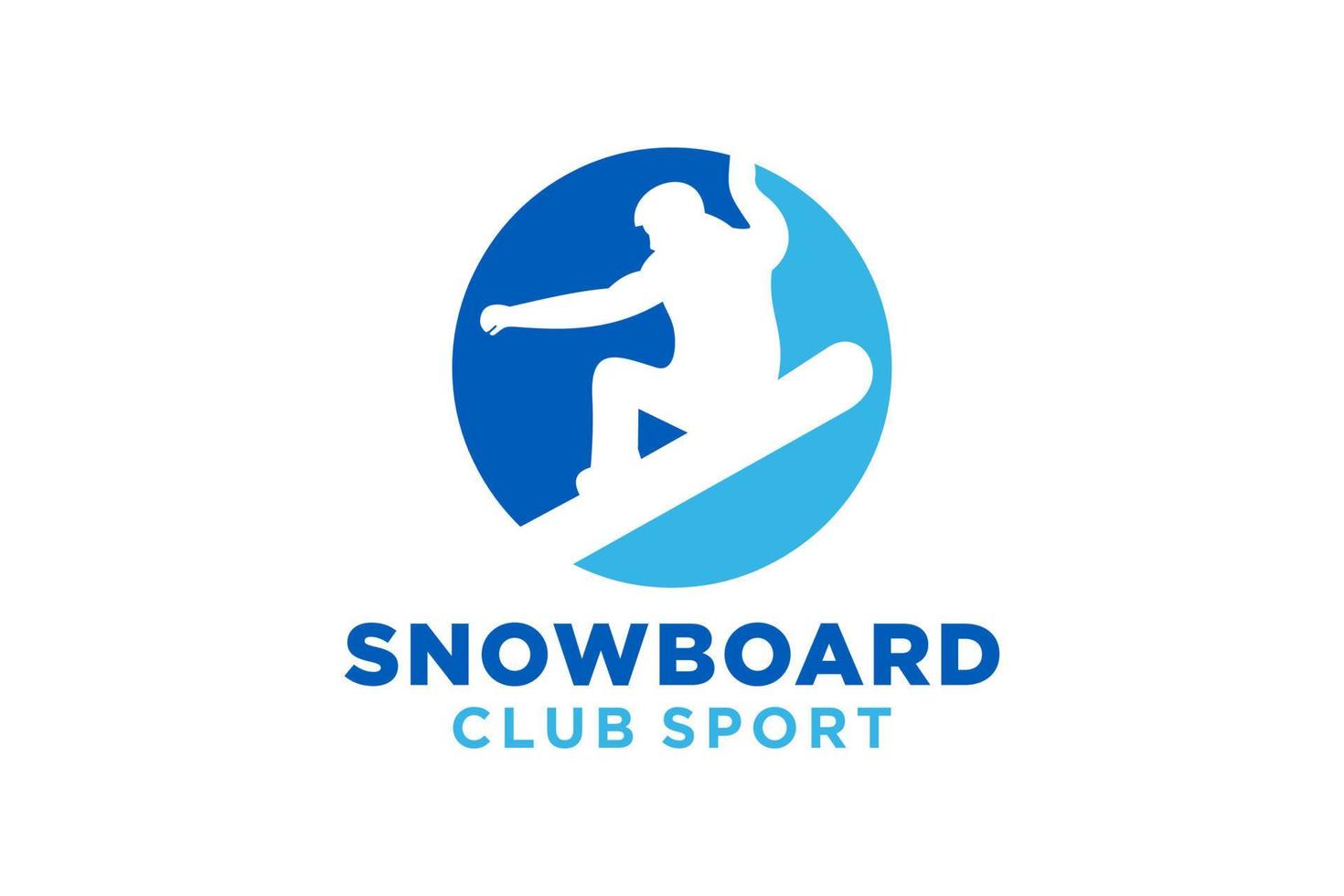 Vector initials letter O with snowboard creative geometric modern logo design.