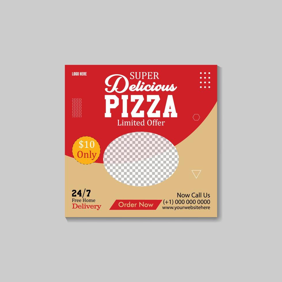 A box of pizza that says today's delicious pizza. vector