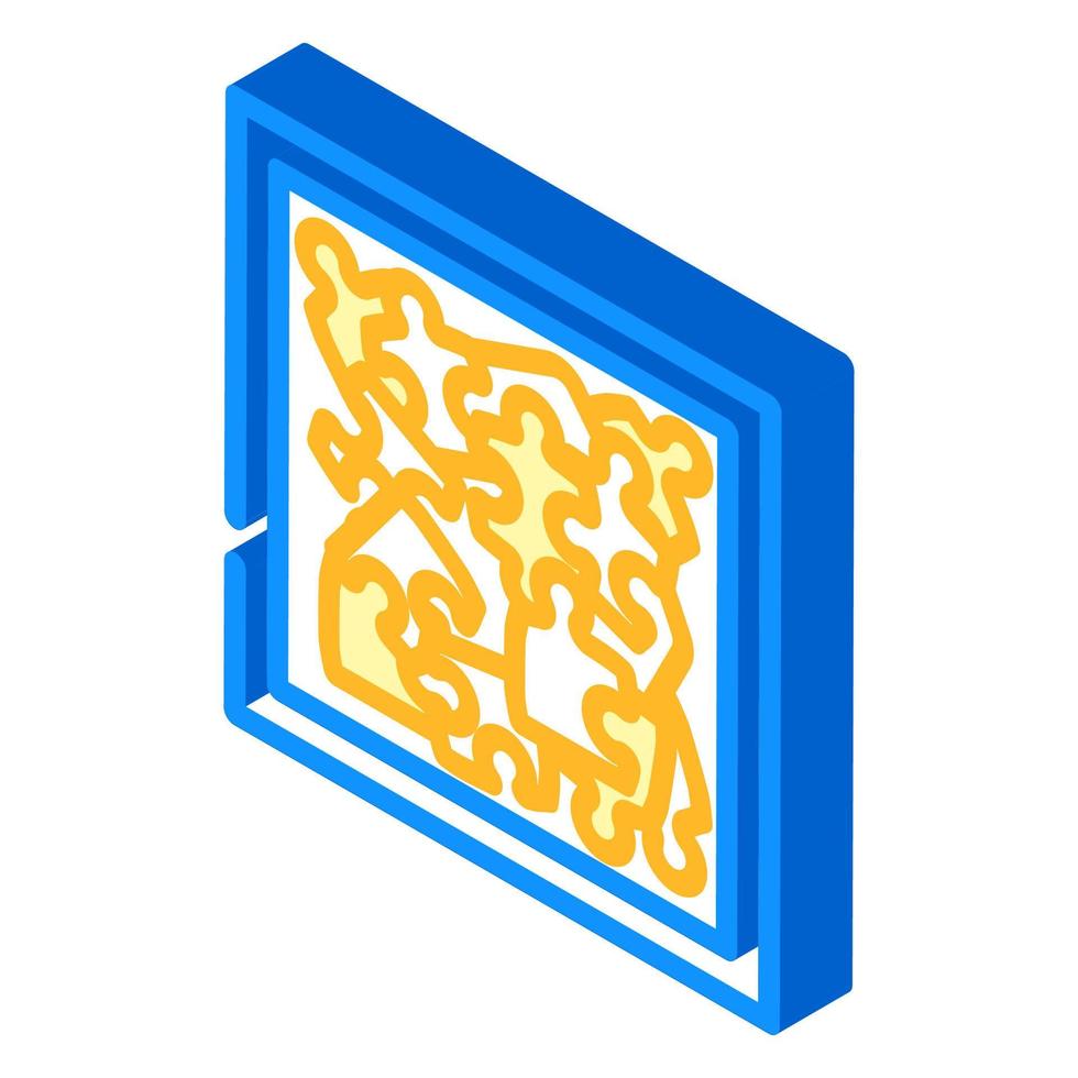 puzzle game board table isometric icon vector illustration