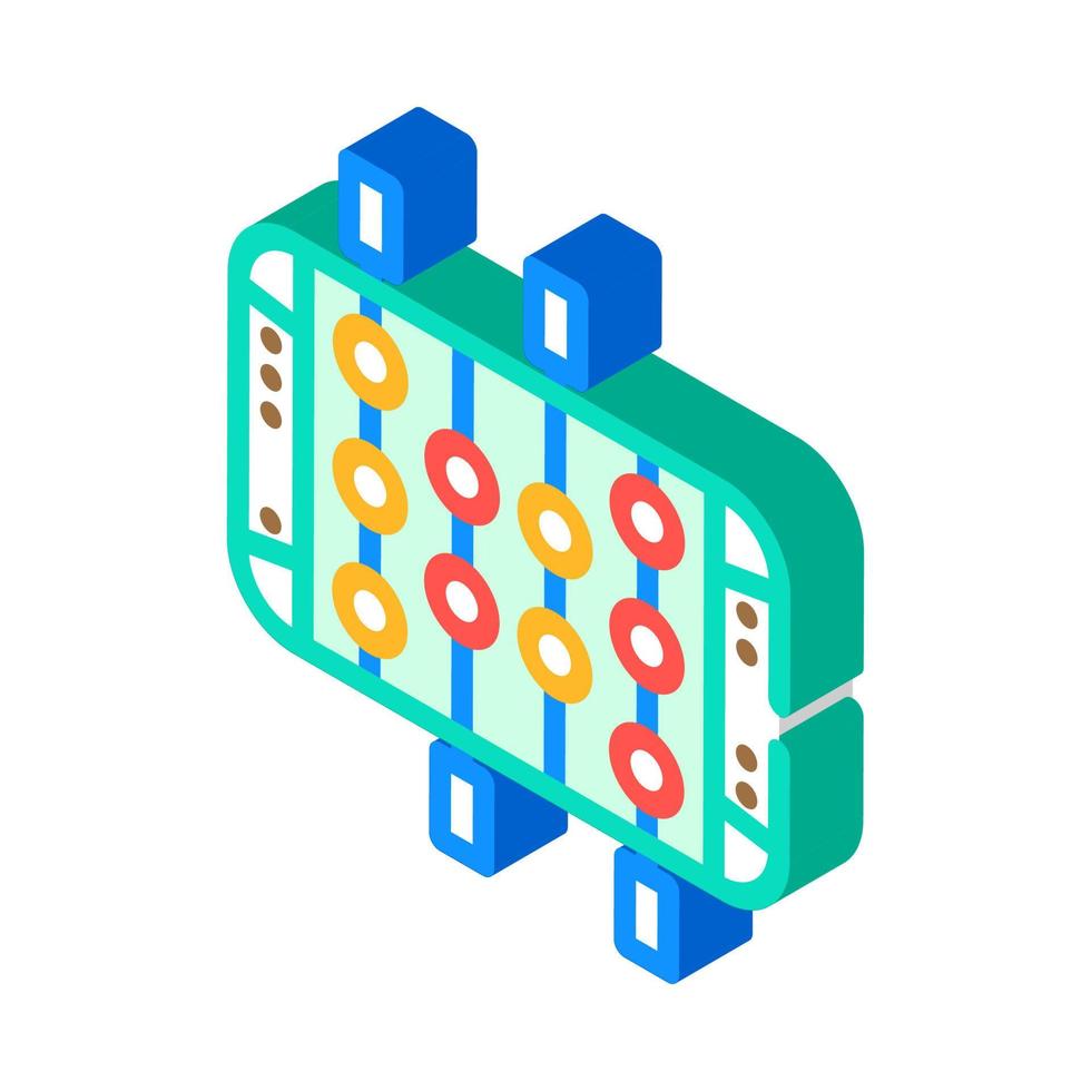 table soccer board isometric icon vector illustration