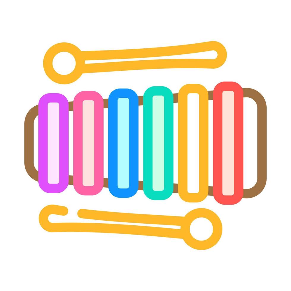 musical instrumento juguete niño color icono vector ilustración