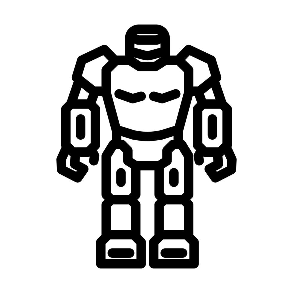 juguete robot juguete bebé línea icono vector ilustración