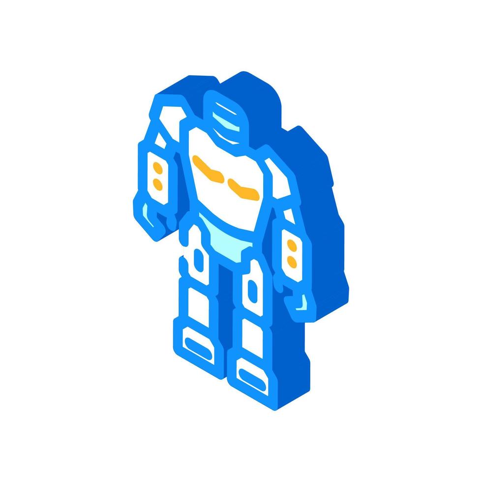 toy robot toy baby isometric icon vector illustration