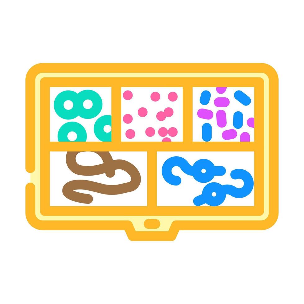bead jewelry making kit toy baby color icon vector illustration