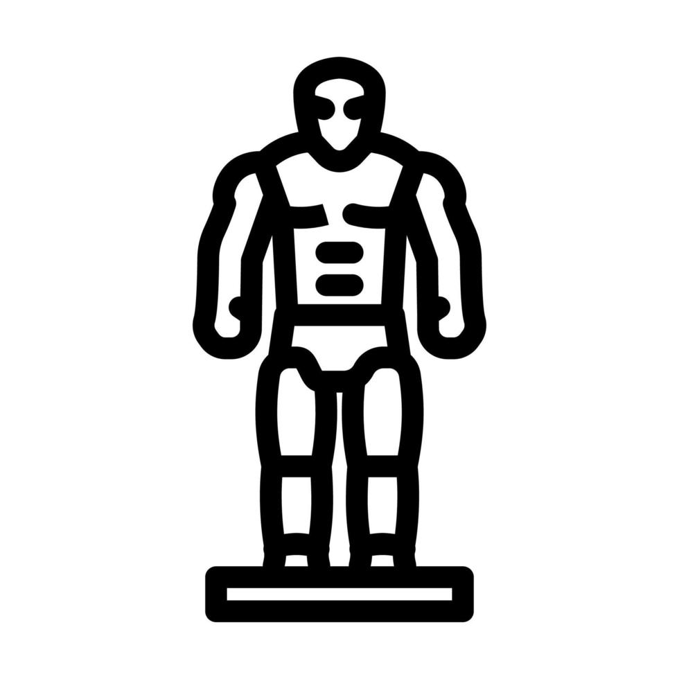 action figure toy child line icon vector illustration