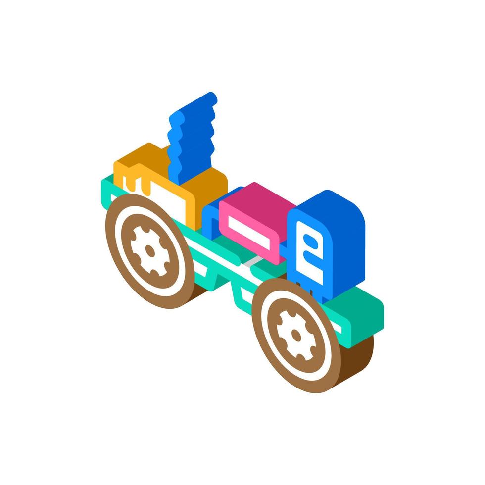 electronic toy gadget baby isometric icon vector illustration