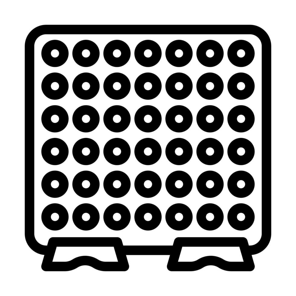 tablero de clavijas niño dormitorio línea icono vector ilustración