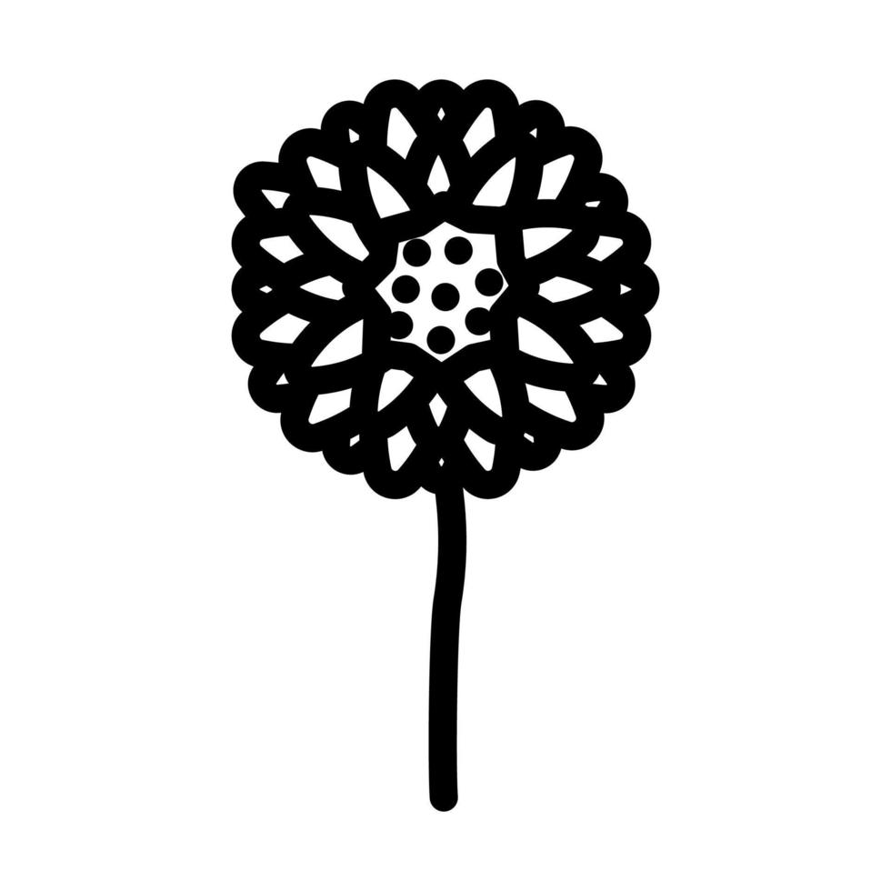 chrysanthemum blossom spring line icon vector illustration