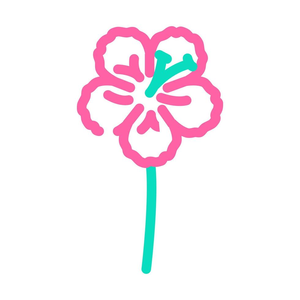 azalea florecer primavera color icono vector ilustración