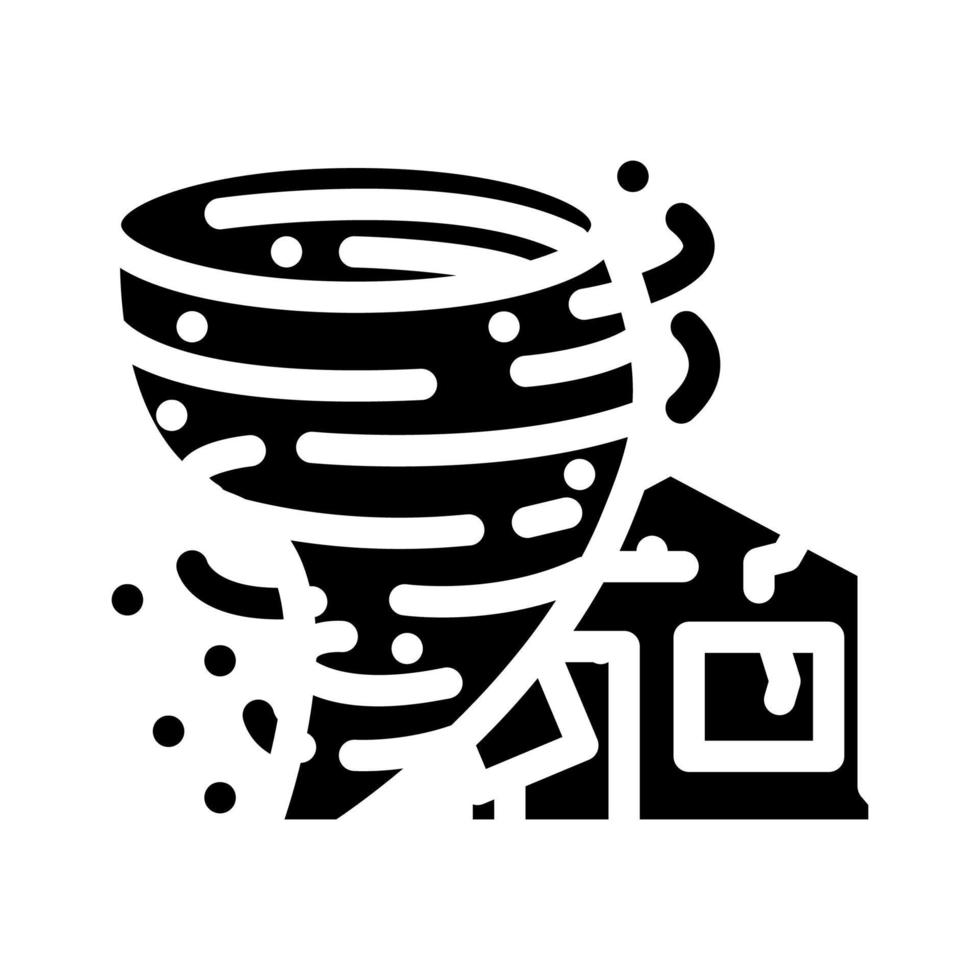hurricane break glyph icon vector illustration