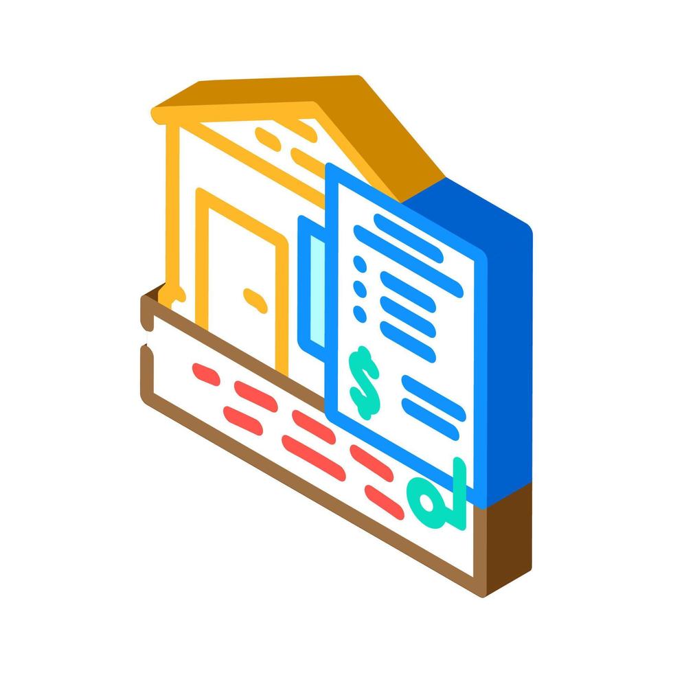 house earthquake accident insurance isometric icon vector illustration