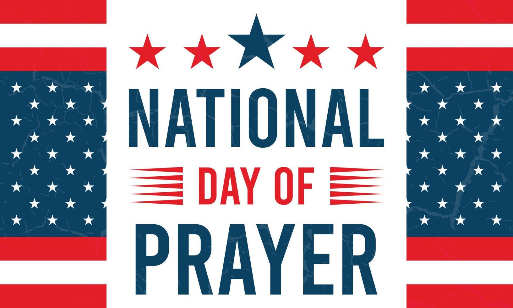 nacional día de oración insignia, estampilla, logo, camiseta, anual oración día para unido estado de americano nación, orar a Dios para bienestar y felicidad vector ilustración, retenida en el primero jueves de mayo