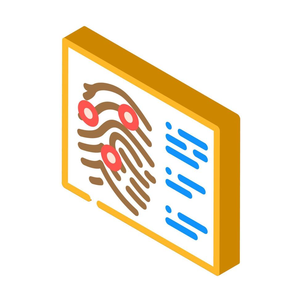 fingerprint crime isometric icon vector illustration