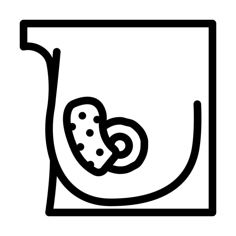 breast cancer line icon vector illustration