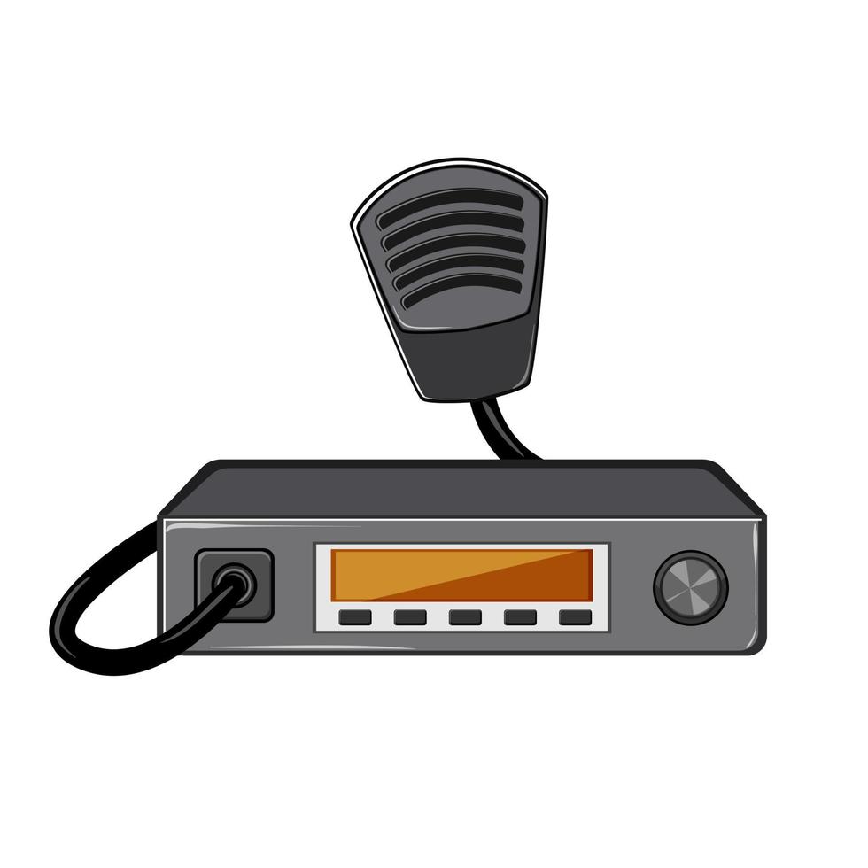 antenna radio transceiver cartoon vector illustration