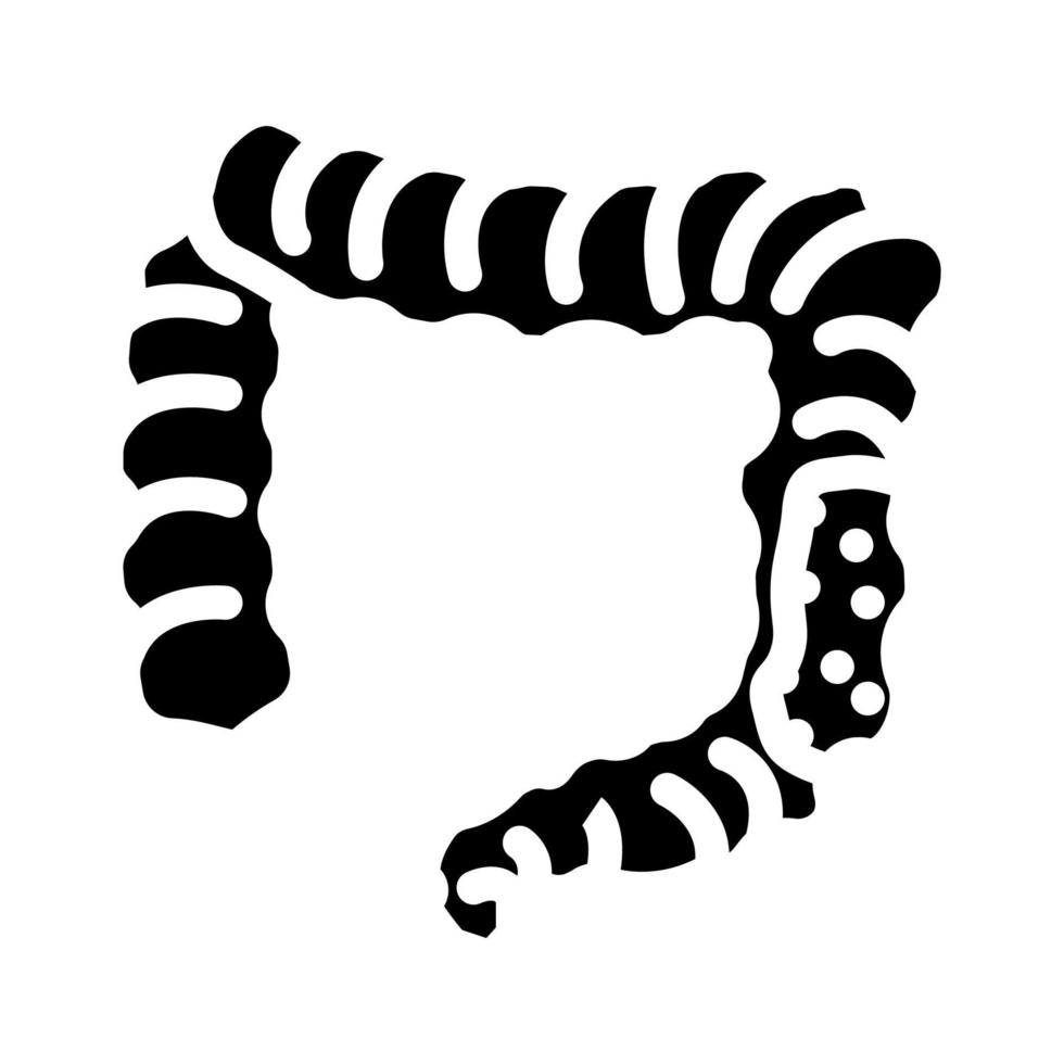 colon rectal cancer glyph icon vector illustration