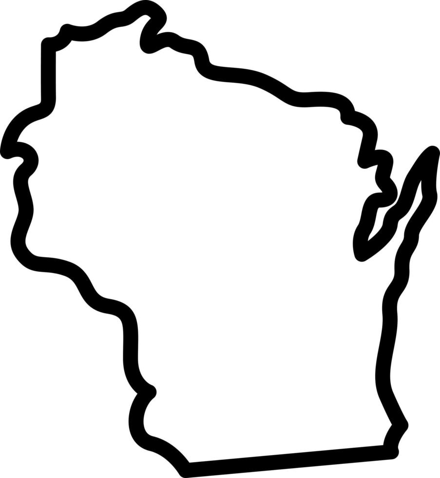 line icon for wisconsin vector