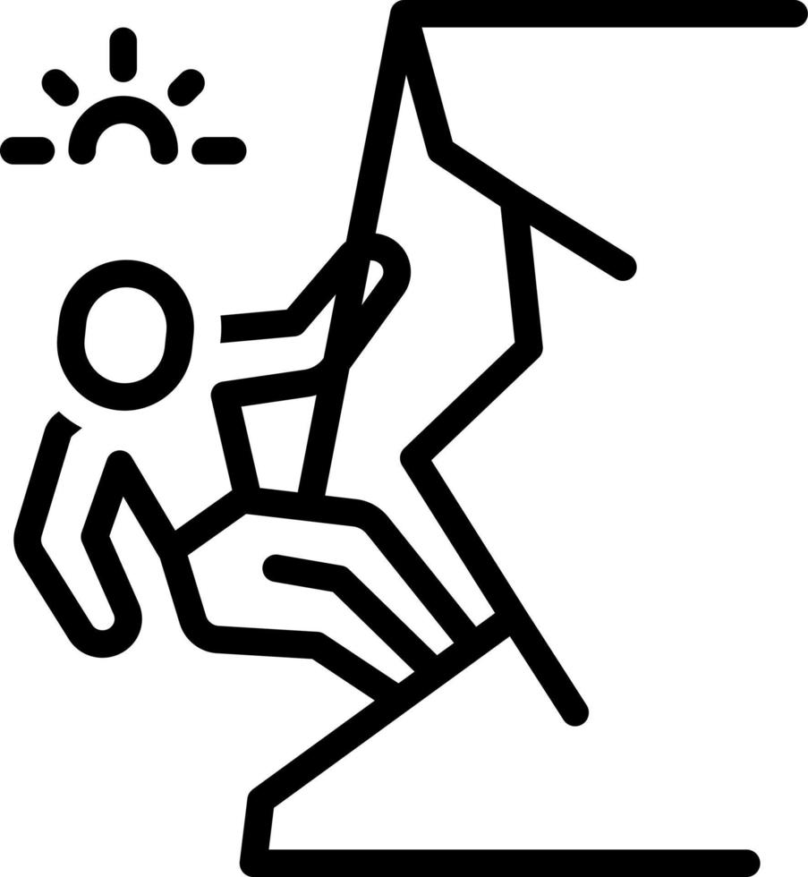 line icon for climbing vector