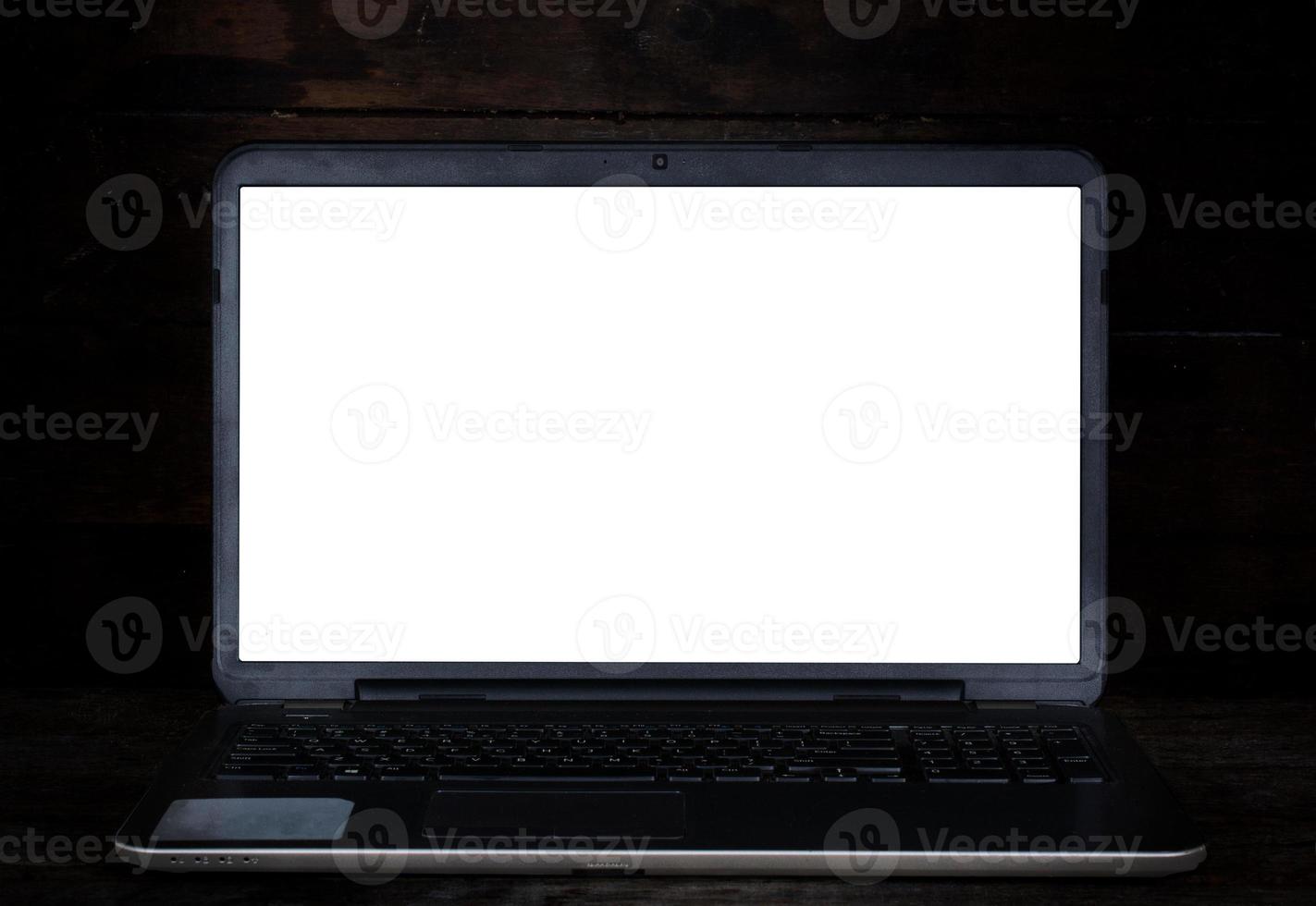 Blank screen on laptop photo