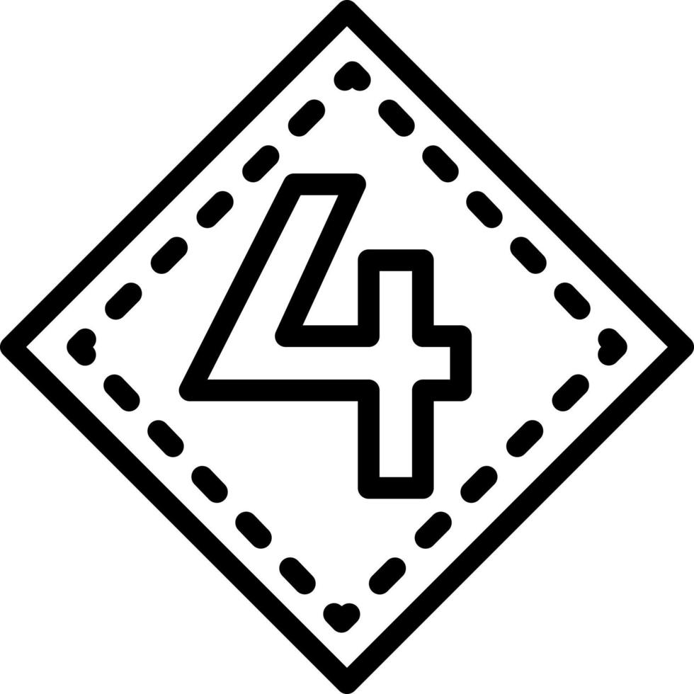 line icon for four vector