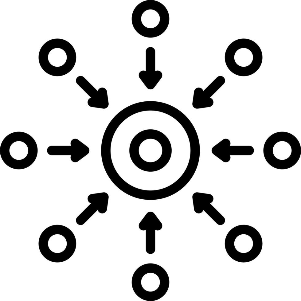 line icon for central vector