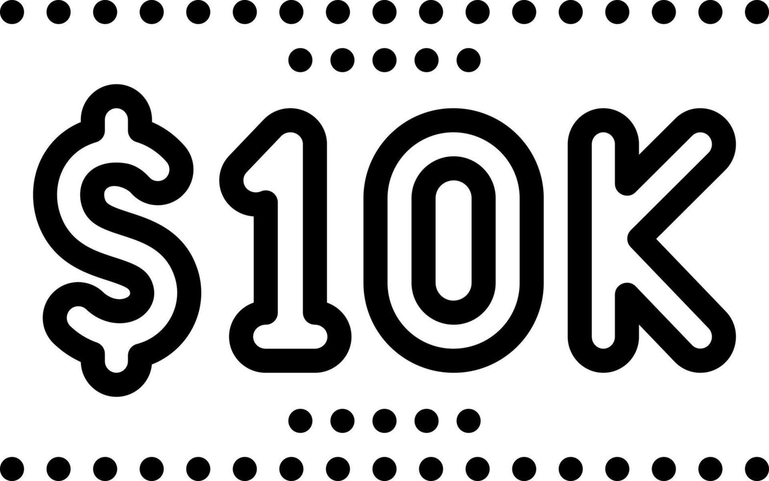 line icon for thousands vector