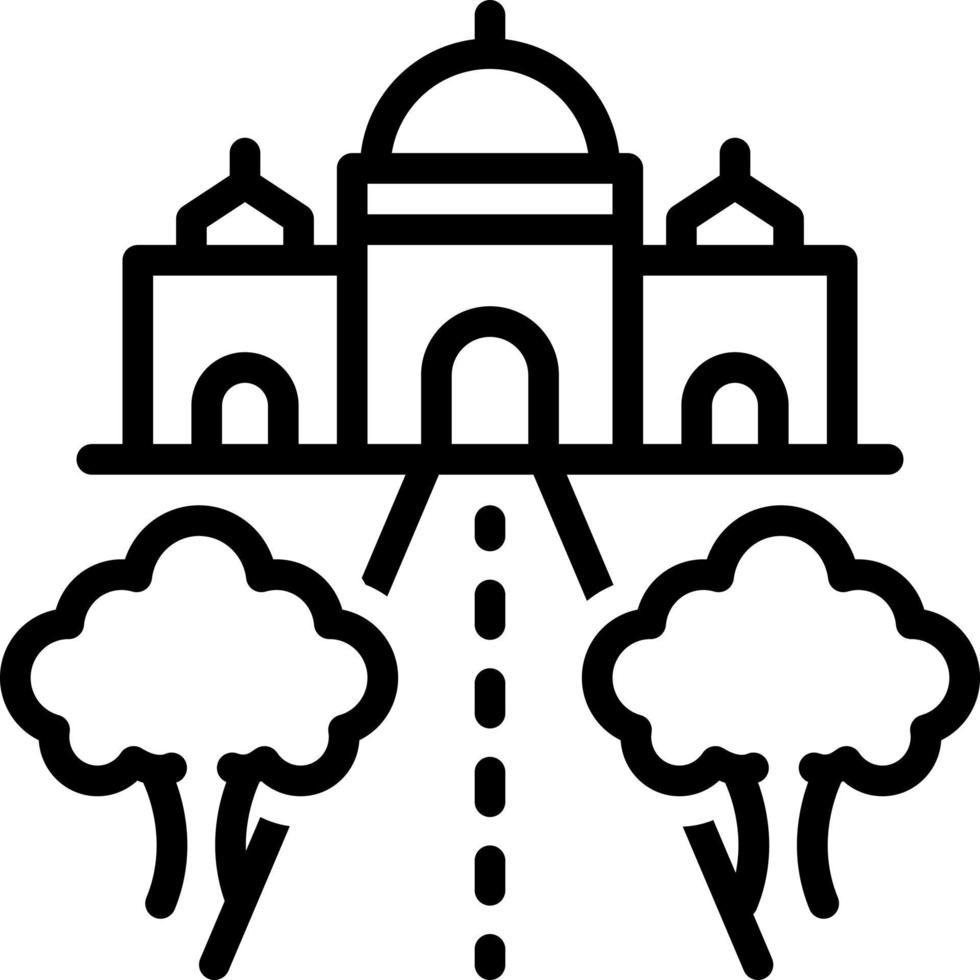 line icon for boulevard vector