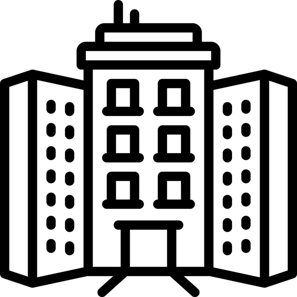 icono de línea para apartamentos vector