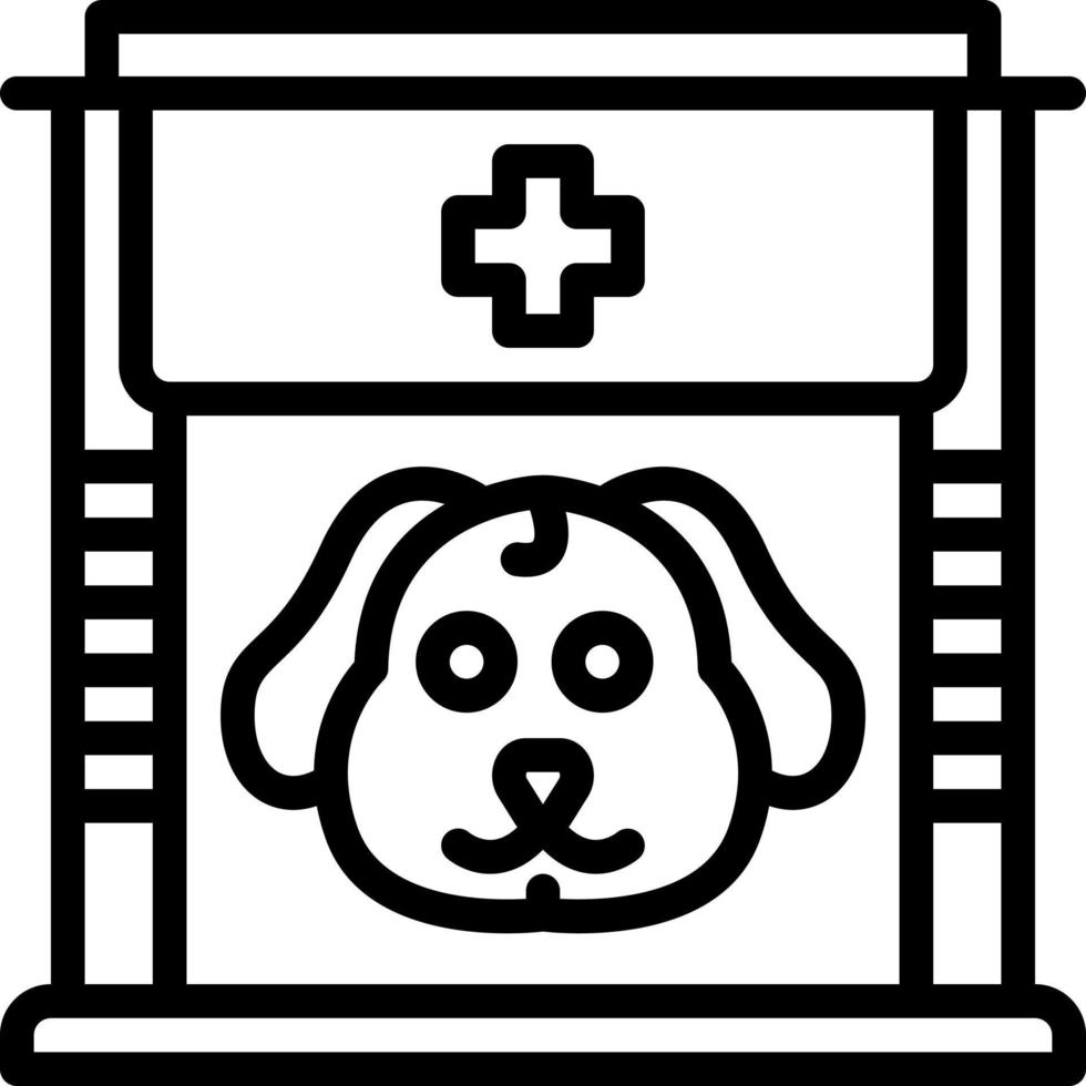 line icon for veterinary vector