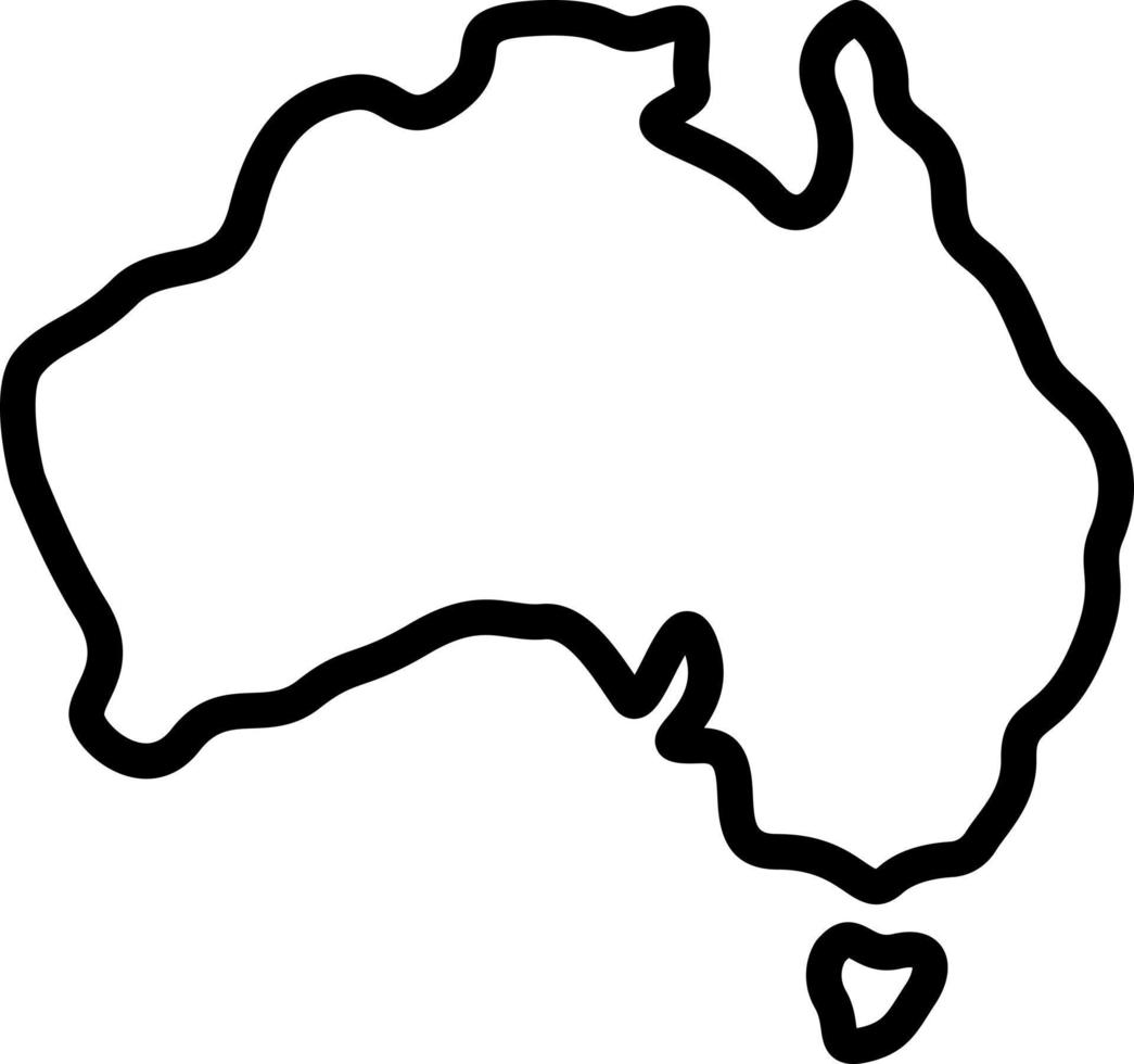 línea icono para Australia vector