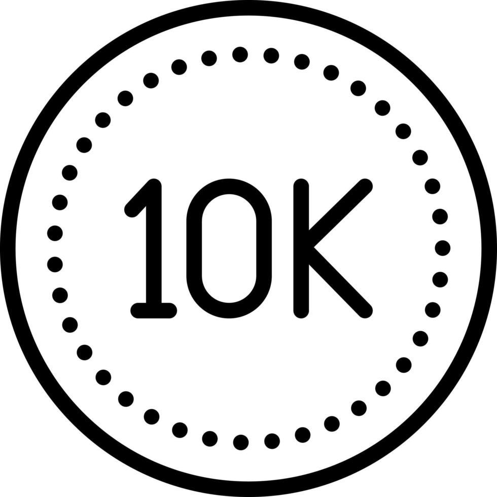 line icon for thousands vector