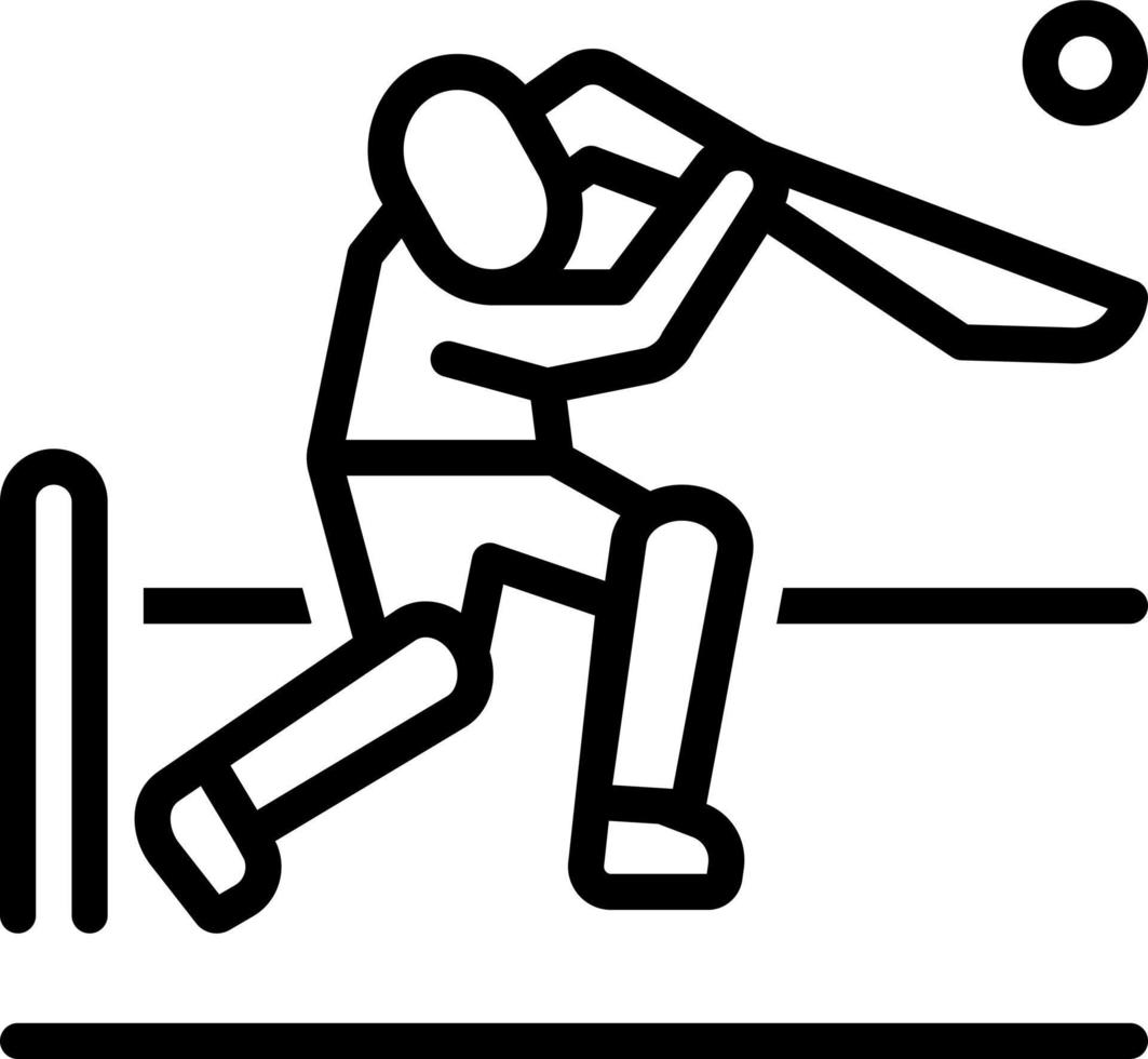 line icon for cricket vector