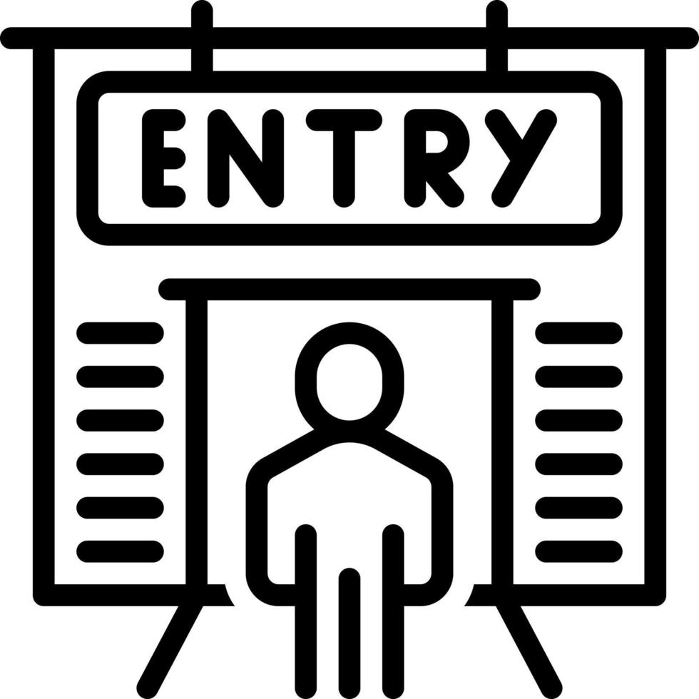 line icon for entries vector