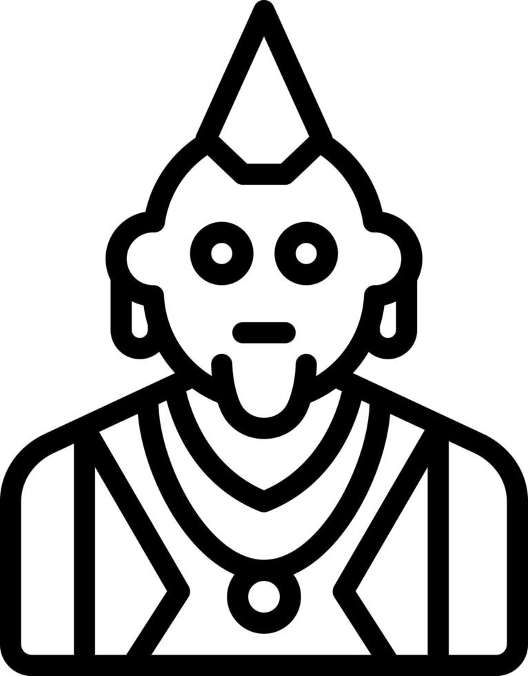 line icon for punk vector