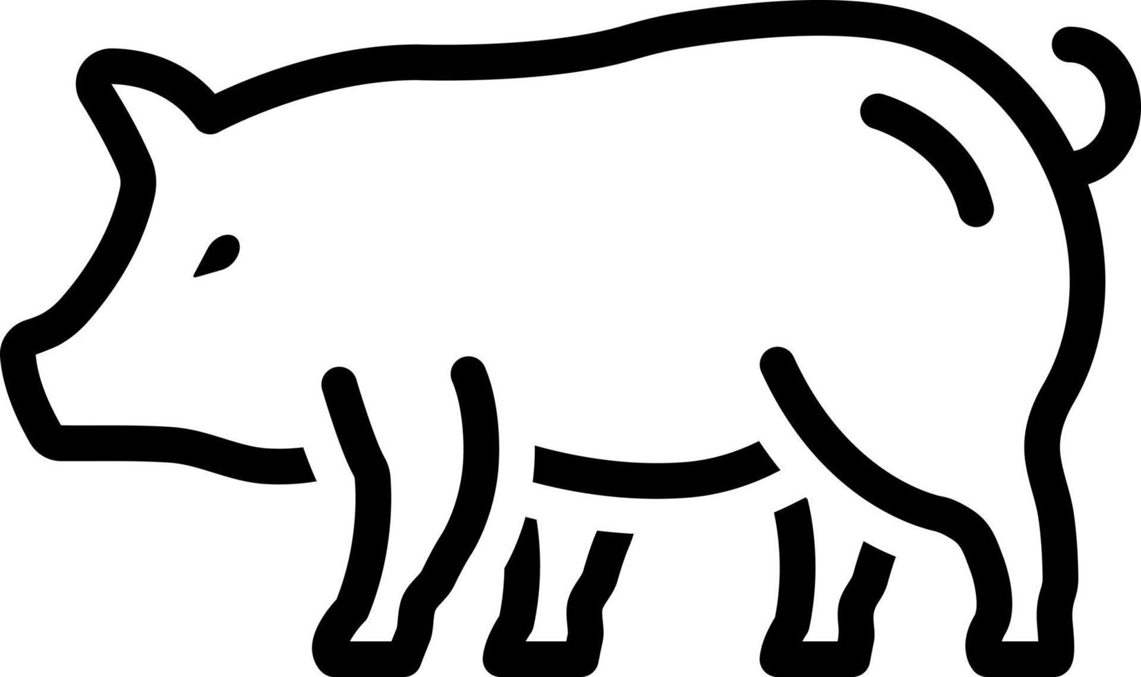 line icon for pig vector