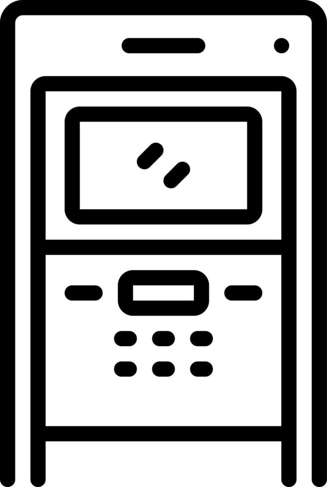 line icon for atm vector