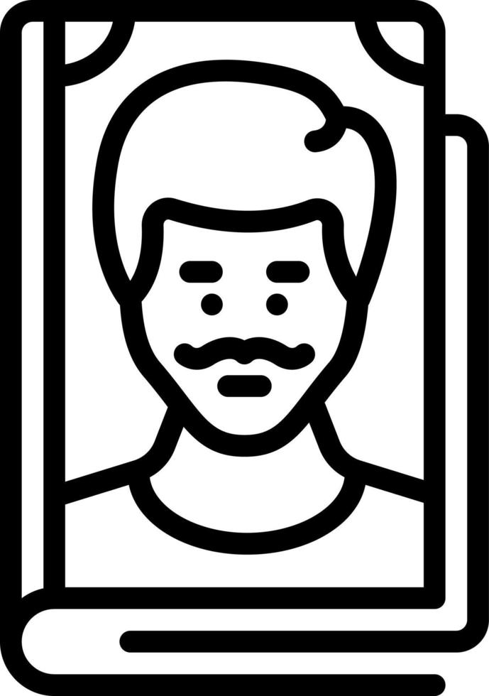 line icon for biography vector
